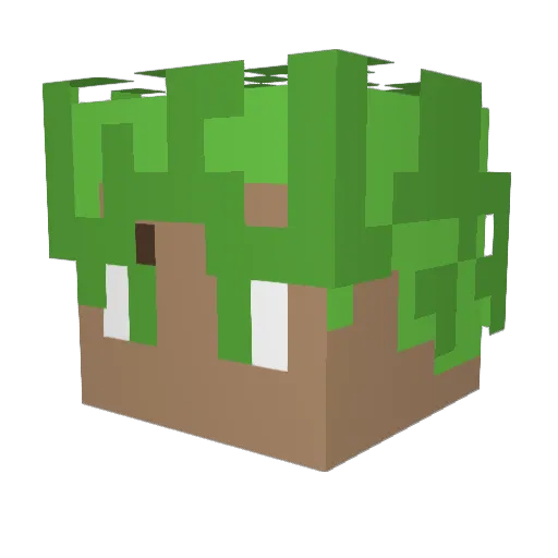 Fuguete_ Minecraft avatar head, 3D render