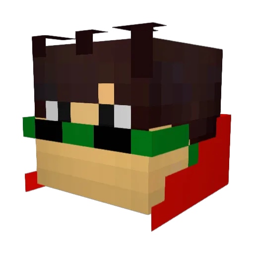 FuhBreeze Minecraft avatar head, 3D render