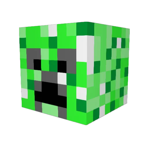 Fuhrri Minecraft avatar head, 3D render