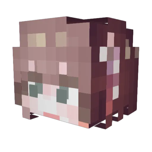 Fuica Minecraft avatar head, 3D render