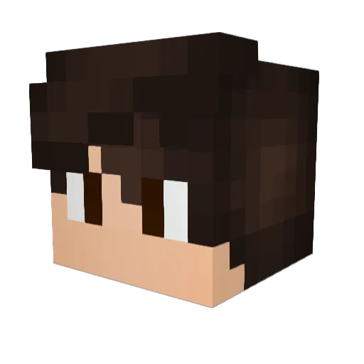 Fuinor Minecraft avatar head, 3D render