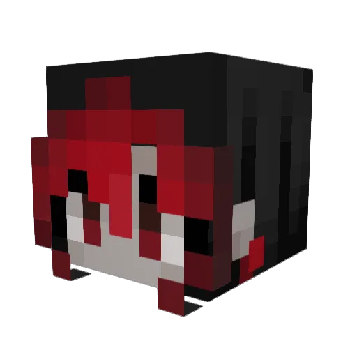 Fuiwen Minecraft avatar head, 3D render