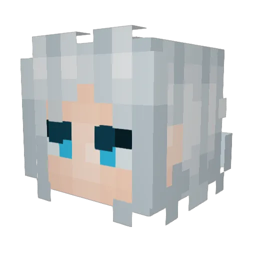 FujiRosfield Minecraft avatar head, 3D render