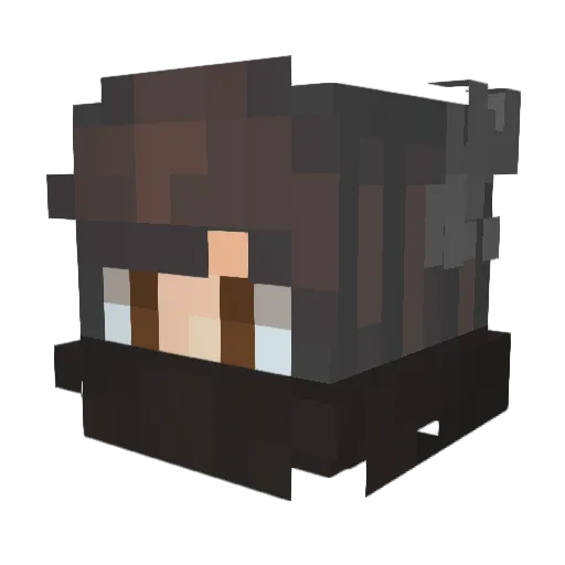 Fujiduck Minecraft avatar head, 3D render