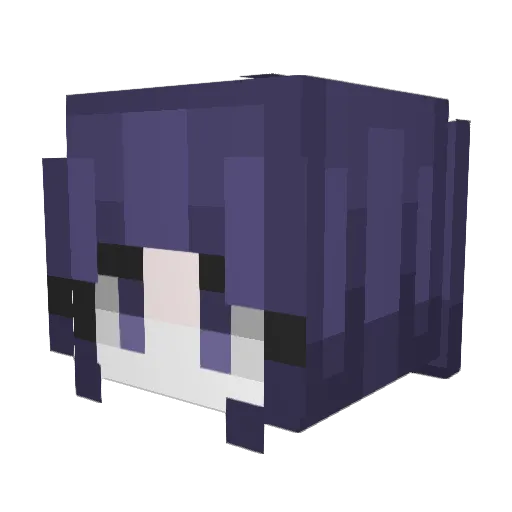 FujisawaAya Minecraft avatar head, 3D render