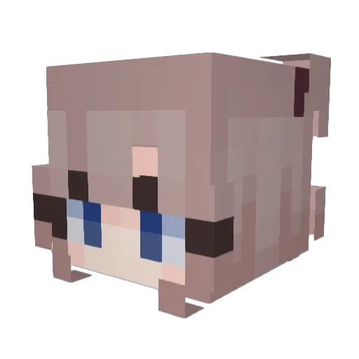 Fujiwara__Chika Minecraft avatar head, 3D render
