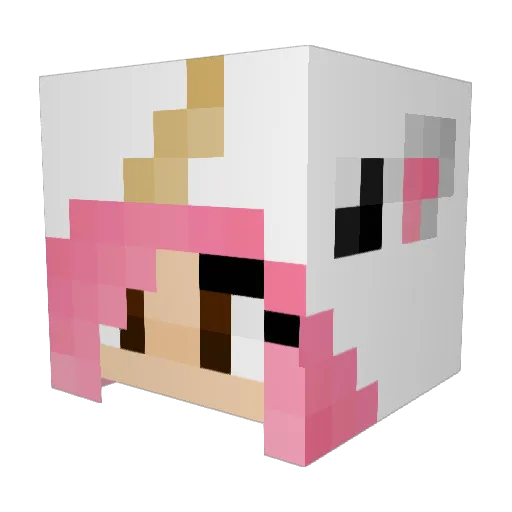 FujoshiNique998 Minecraft avatar head, 3D render