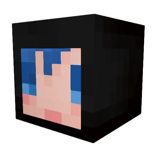 Fukanyan Minecraft avatar head, 3D render