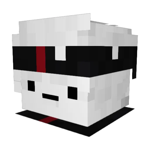 Fukdara Minecraft avatar head, 3D render
