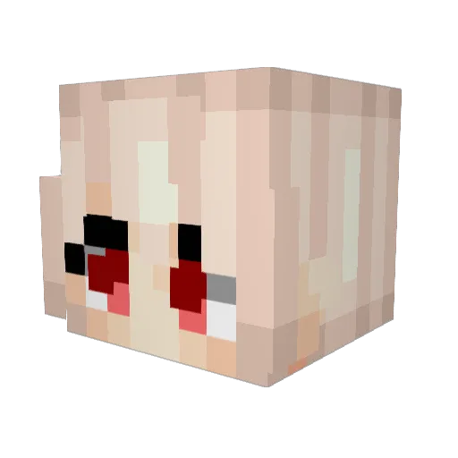 FukitsuA Minecraft avatar head, 3D render