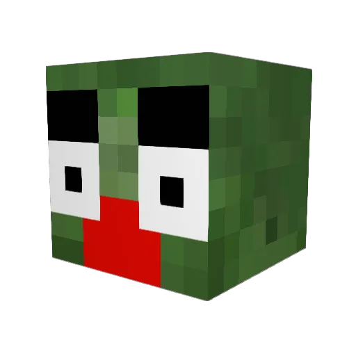 Fukjiboy Minecraft avatar head, 3D render