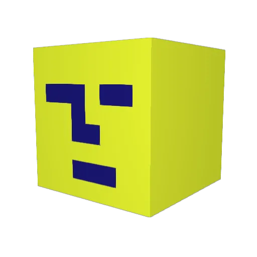 Fukuoka_Zero Minecraft avatar head, 3D render