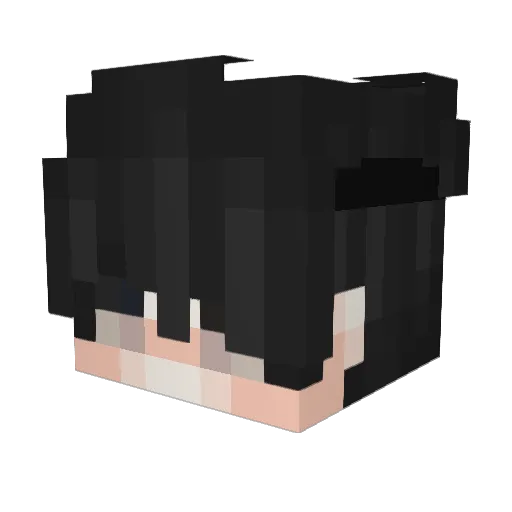 FukuroShiro Minecraft avatar head, 3D render