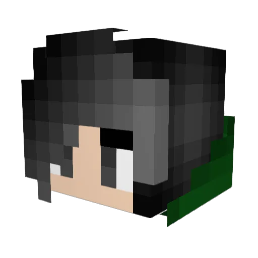 Fukuro__ Minecraft avatar head, 3D render