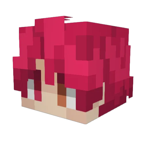 FulFan Minecraft avatar head, 3D render