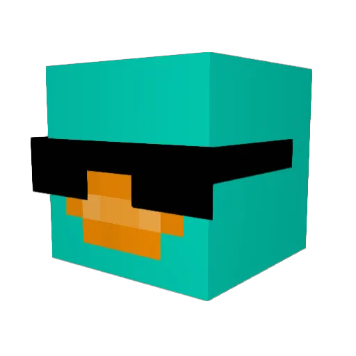 FulaHora Minecraft avatar head, 3D render