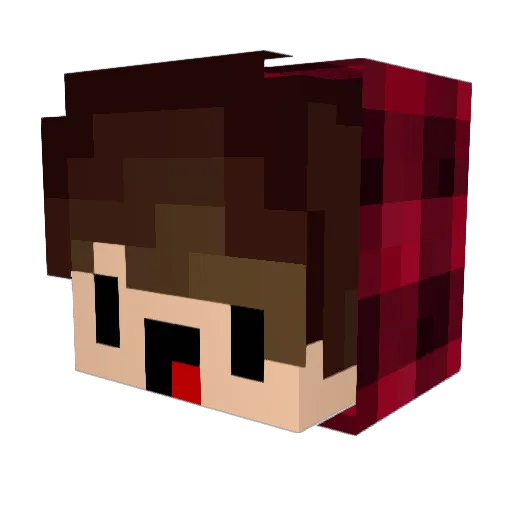 FulanoAgiota Minecraft avatar head, 3D render