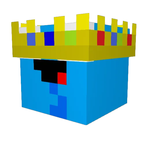 Fulax_ Minecraft avatar head, 3D render