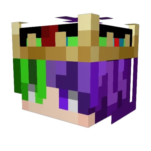 Fulcrin Minecraft avatar head, 3D render