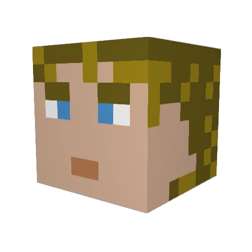 Fulcrum3737 Minecraft avatar head, 3D render