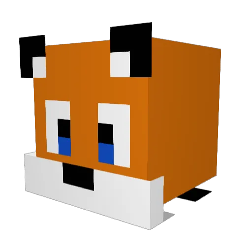 Fulfillment Minecraft avatar head, 3D render