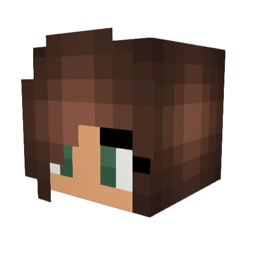 FulgerCars Minecraft avatar head, 3D render