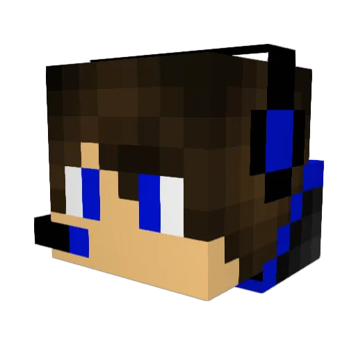 FulgurIgnis Minecraft avatar head, 3D render