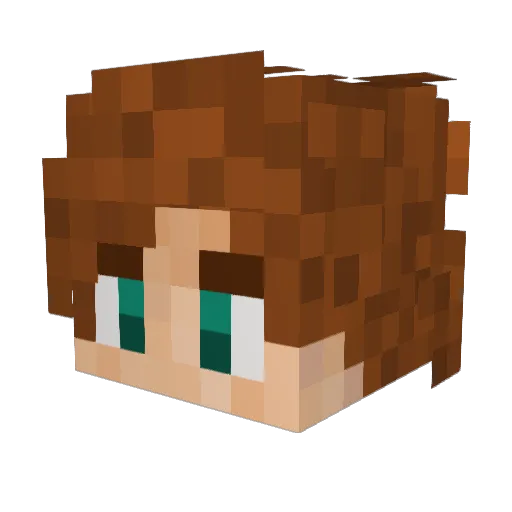 FulgurPhoenix Minecraft avatar head, 3D render