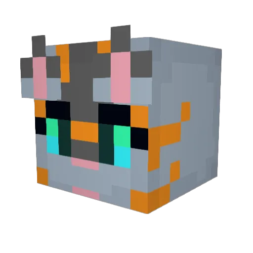 Fulguria Minecraft avatar head, 3D render