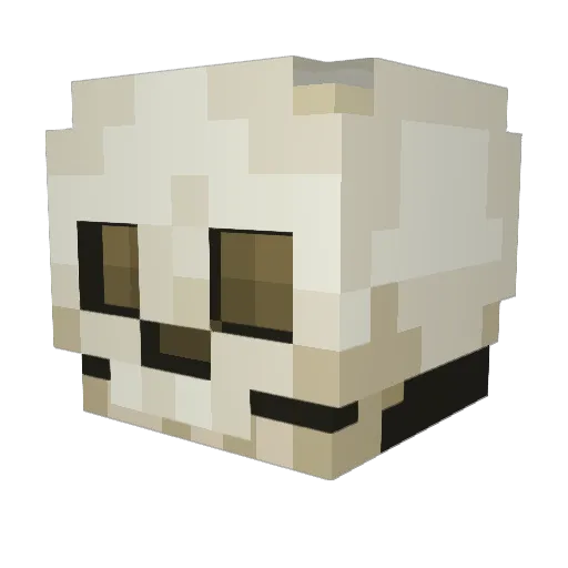 Full1 Minecraft avatar head, 3D render