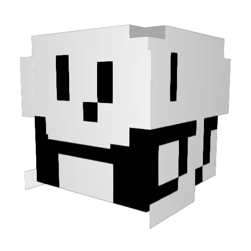 FullDrum Minecraft avatar head, 3D render