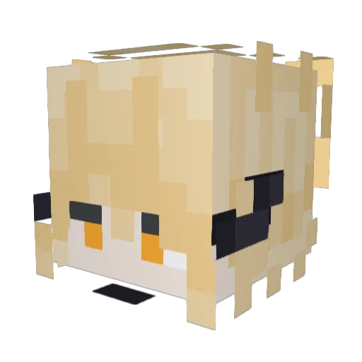FullGone Minecraft avatar head, 3D render