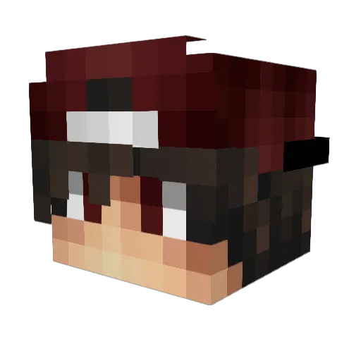FullHDV2 Minecraft avatar head, 3D render