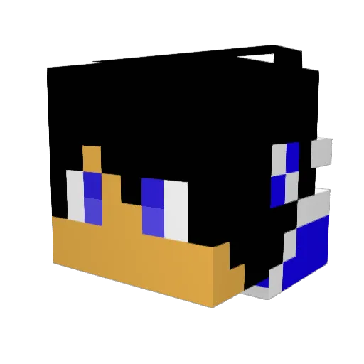 FullJinx Minecraft avatar head, 3D render