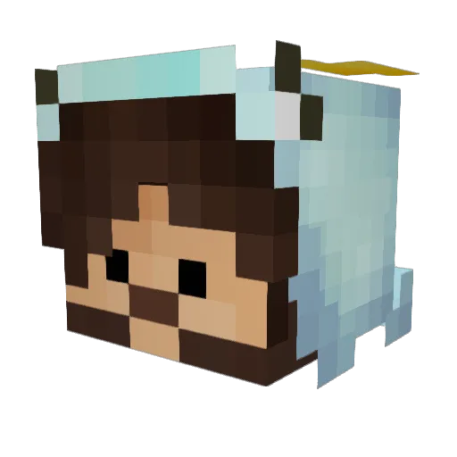 FullMetalSvG Minecraft avatar head, 3D render