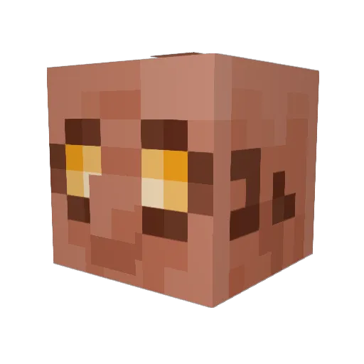 FullMoonMoon Minecraft avatar head, 3D render