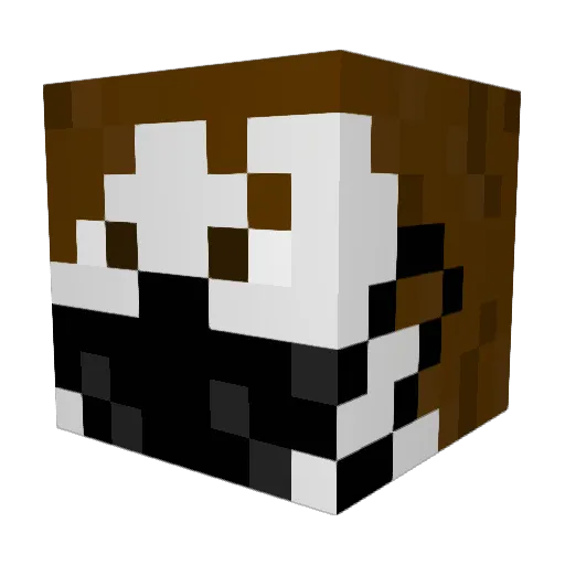 FullOfWist Minecraft avatar head, 3D render