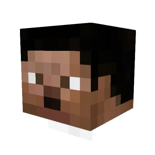 FullRightIsWrong Minecraft avatar head, 3D render