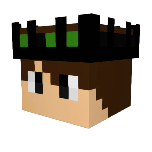FullScroll Minecraft avatar head, 3D render