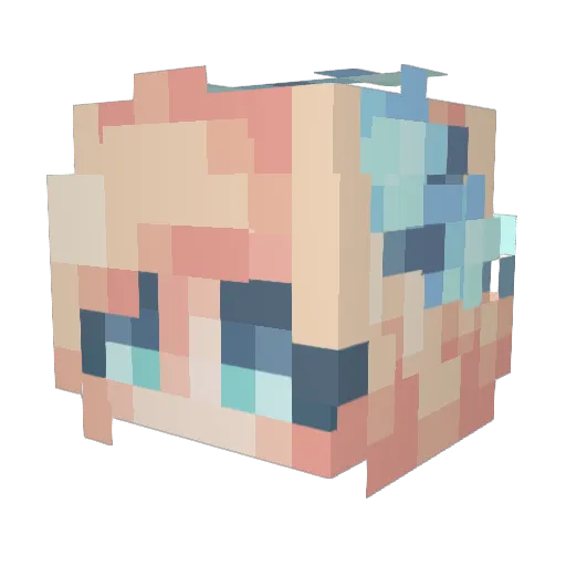 FullStormSet Minecraft avatar head, 3D render