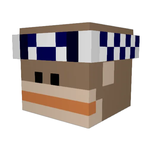 FullTorq Minecraft avatar head, 3D render