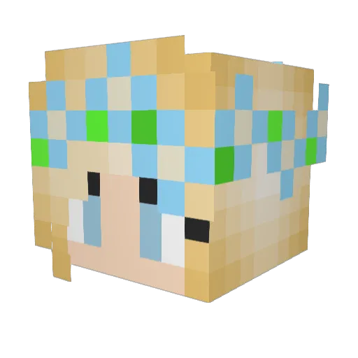 Full_Calibre Minecraft avatar head, 3D render