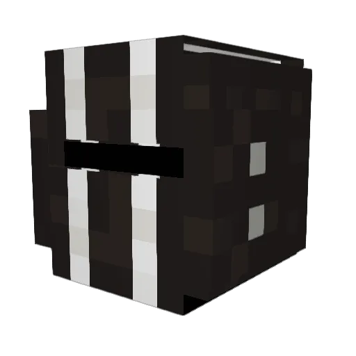 Full_bloom Minecraft avatar head, 3D render