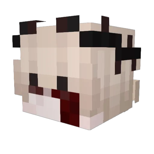 Fullbright Minecraft avatar head, 3D render