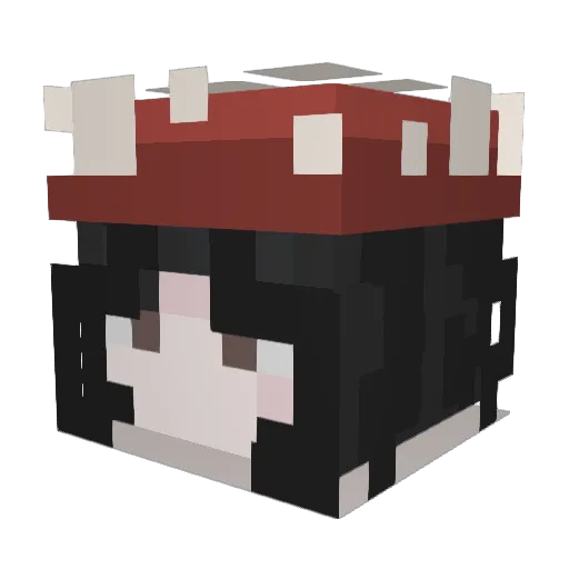 Fullerene60 Minecraft avatar head, 3D render