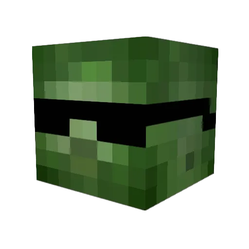 Fullpils59 Minecraft avatar head, 3D render