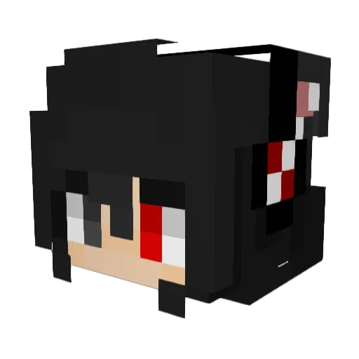 Fulluu Minecraft avatar head, 3D render