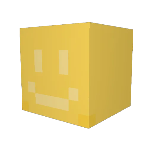 Fullwins Minecraft avatar head, 3D render