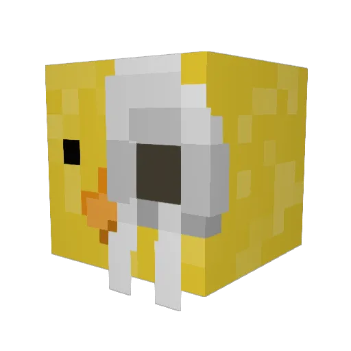 FullyBizarre Minecraft avatar head, 3D render