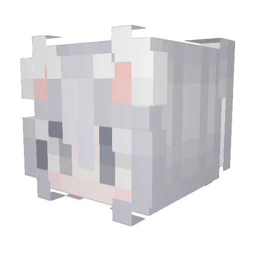 FullyX Minecraft avatar head, 3D render